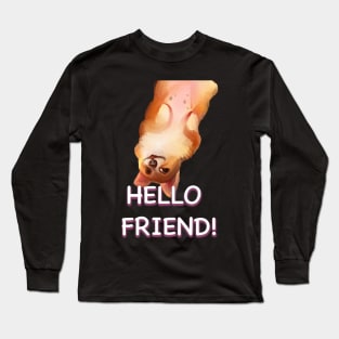 Corgi Pupper says hello! Card Long Sleeve T-Shirt